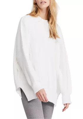 Free People Women's Easy Street Tunic, White, XL | Belk
