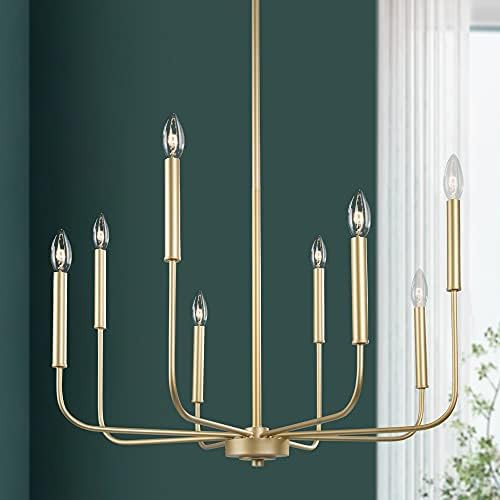 KSANA Gold Chandelier, Modern Light Fixture for Bedroom, Foyer, Dining & Living Room, Kitchen, and E | Amazon (US)
