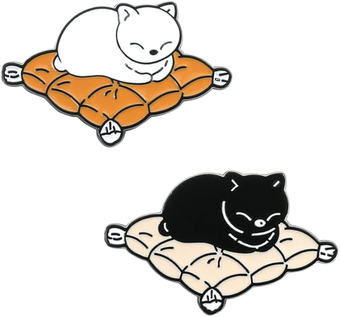 Cute Enamel Pins Sets, Cat Coffee Brooches Mushroom Frog Lapel Pin Badge for Backpacks Hats and C... | Amazon (US)