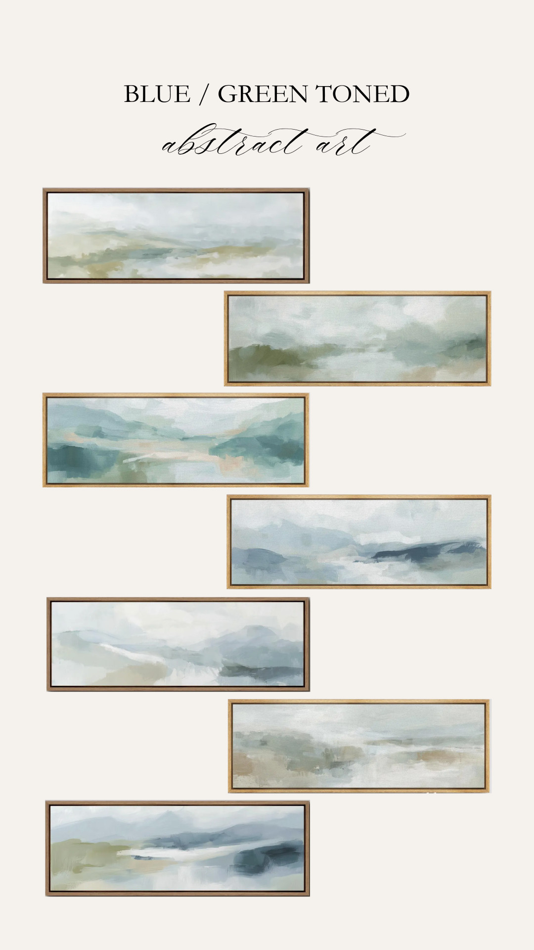 Blue / Green Abstract Artwork 

#LTKHome