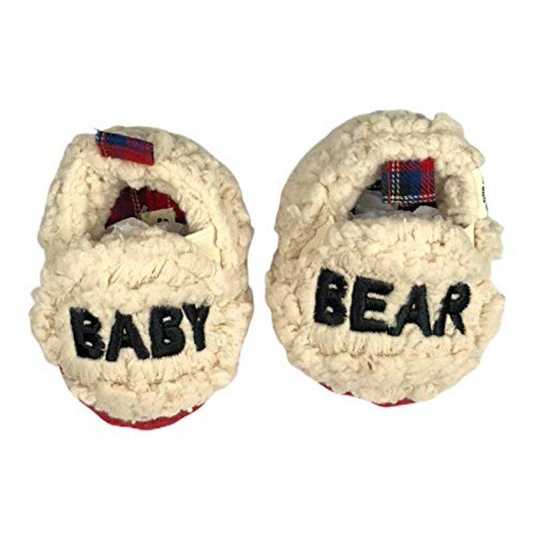 Dearfoams Baby Bear Boys Girls Plaid Memory Foam Slippers (0-3 Months) | Walmart (US)