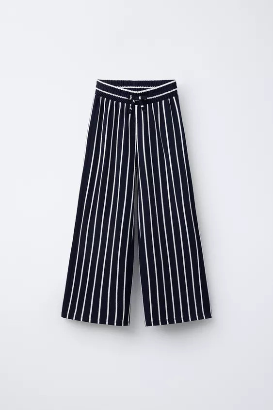 STRIPED STRAIGHT LEG PANTS | Zara US