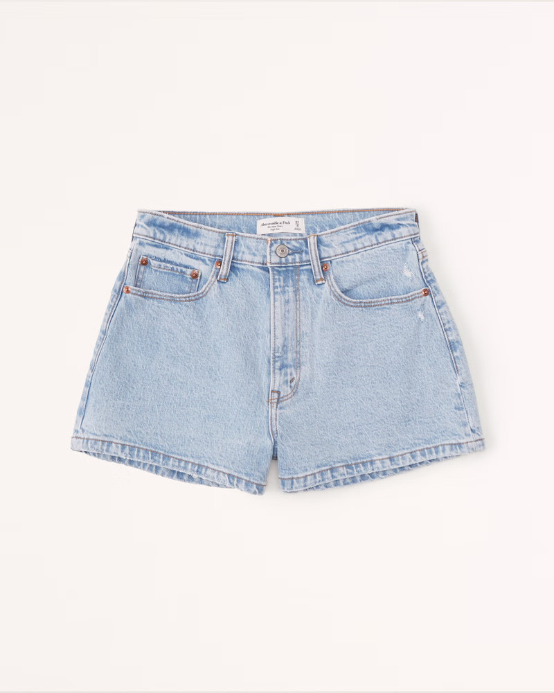 Women's Curve Love High Rise Mom Shorts | Women's New Arrivals | Abercrombie.com | Abercrombie & Fitch (US)