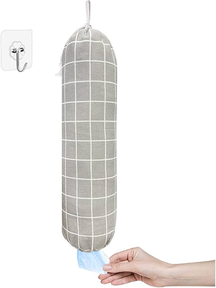 SYIPO Plastic Bag Holder, Wall Mount Organizer, Shopping Bags Carrier, Washable Large Grocery Sto... | Amazon (US)