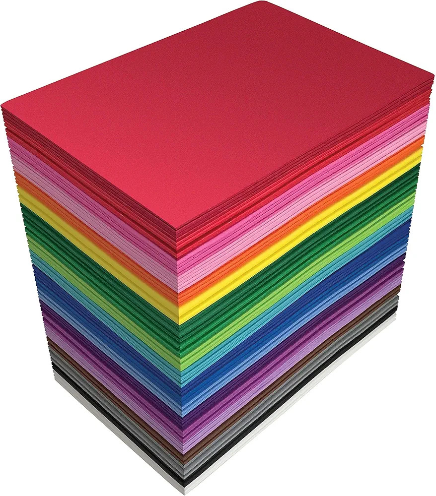 Better Office Products Foam Sheets, 100 Pack EVA Craft Foam, 5.5 x 8.5 Inch, 2mm Thick, 20 Assort... | Amazon (US)