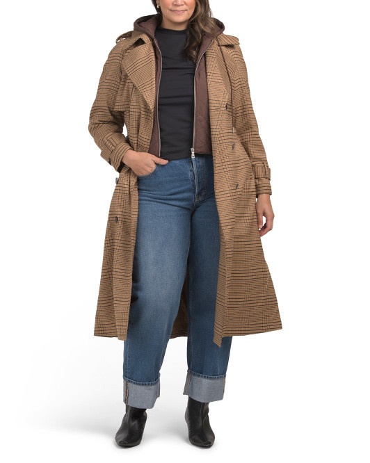 Plus Plaid Trench | TJ Maxx