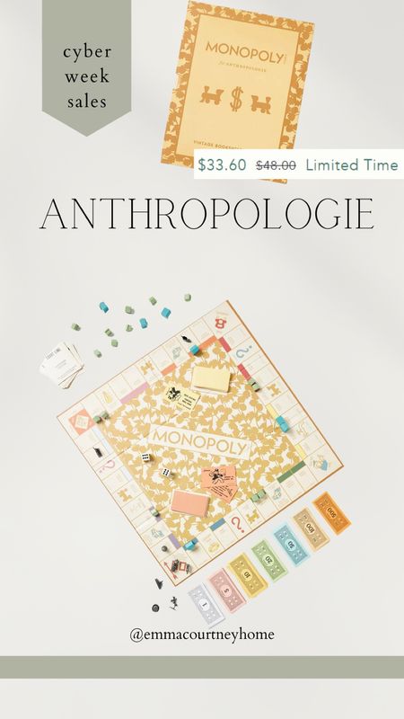 Anthropologie aesthetic board games are on sale. Monopoly and clue 

#LTKhome #LTKsalealert #LTKstyletip