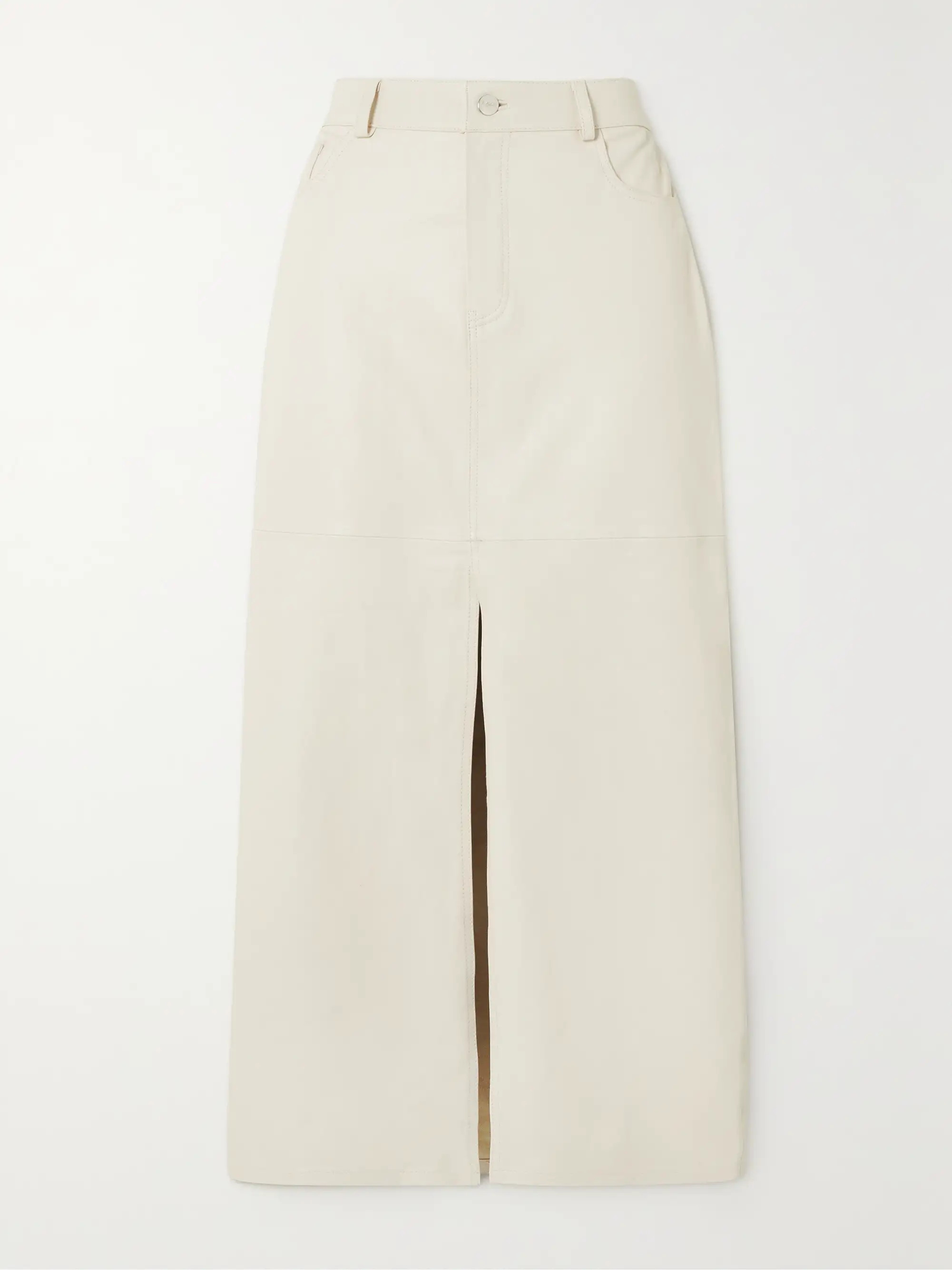 Longoria leather midi skirt | NET-A-PORTER (US)