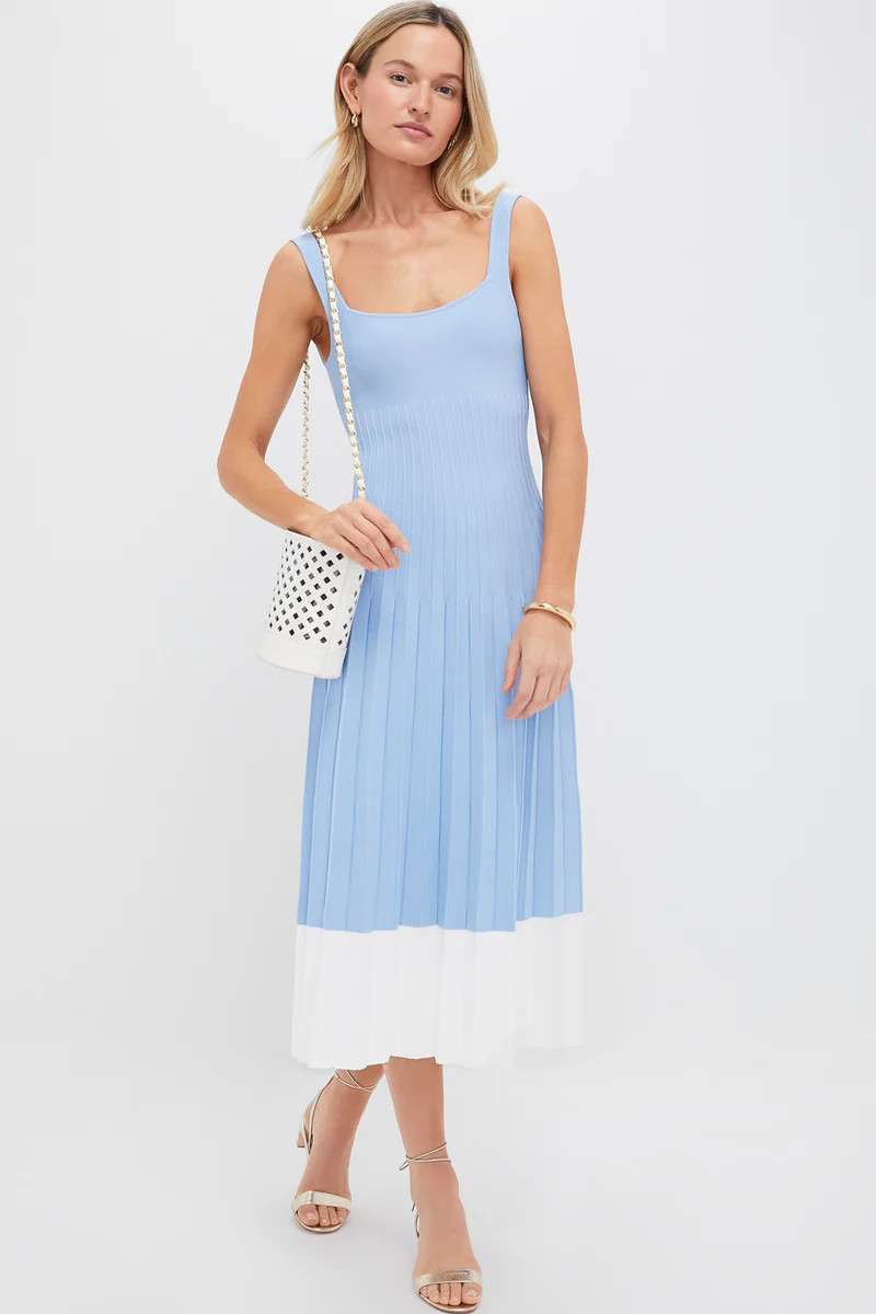 Clear Blue and White Ellison Dress | Tuckernuck (US)