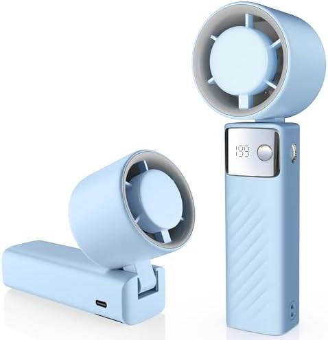 Portable Handheld Turbo Fan - Foldable Mini Fan with Air Turbo Tech, 1-199 Speed Adjustment, 20H ... | Amazon (US)