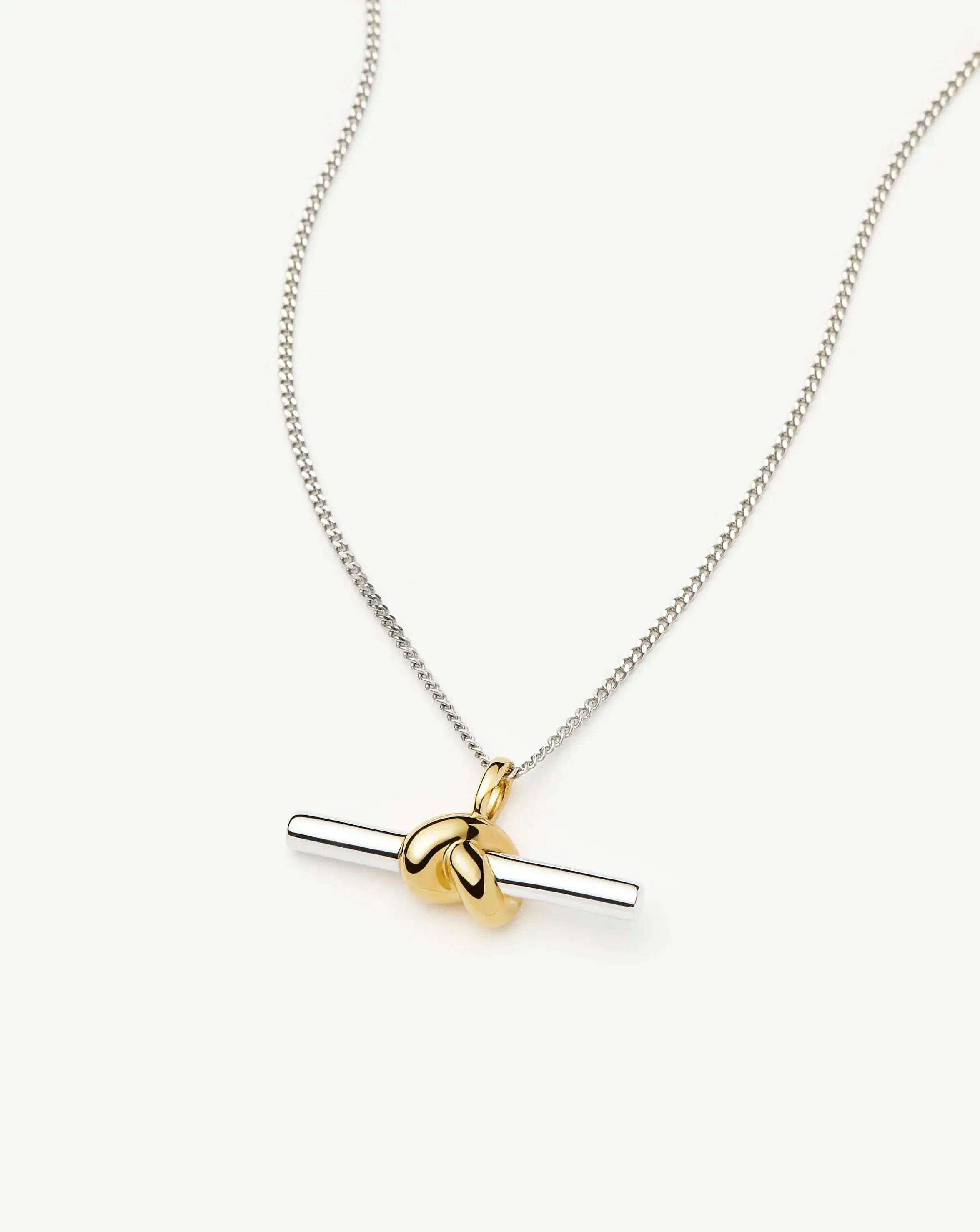 Lucy Williams T-Bar Knot Pendant Necklace - Gold & Silver | Missoma UK