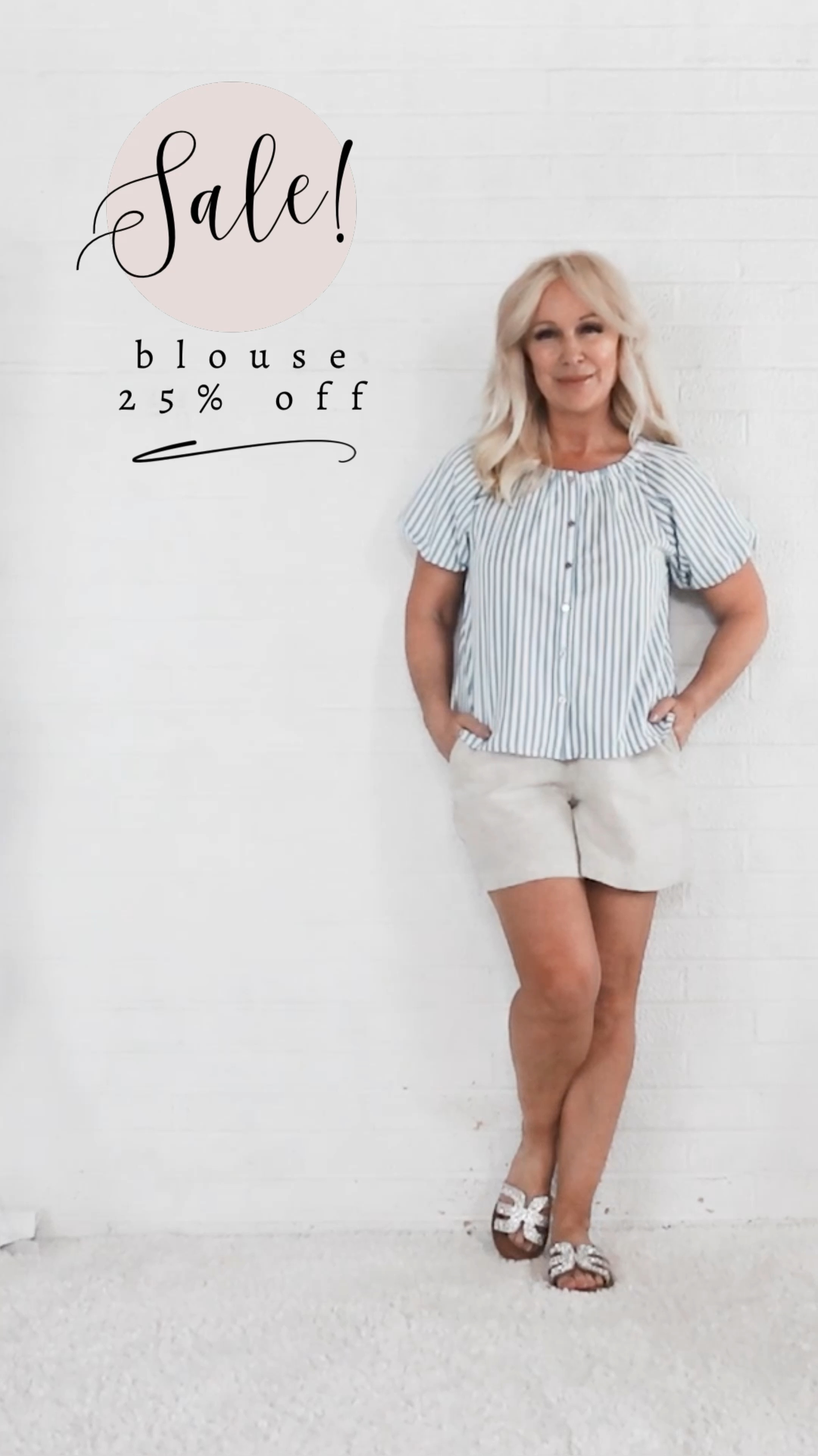 Sale! Coastal casual striped poets blouse is on sale for 25% off!

#LTKVideo #LTKSaleAlert #LTKOver40