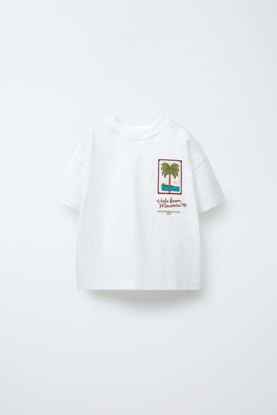 PALM TREE PATCH T-SHIRT | Zara US