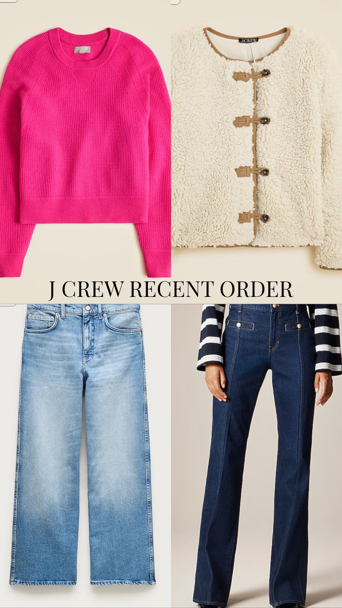 Just ordered from J Crew! Loving that pop of pink for winter. 

ALWAYSAGNES loves J Crew sweaters and jeans and wears medium/size 6 jeans. 

#LTKFindsUnder100 #LTKFindsUnder50 #LTKOver40