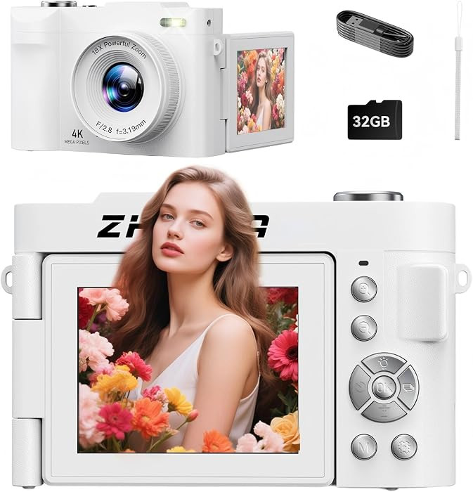 4K Digital Camera for Photography Autofocus, 50MP Vlogging Camera Kids with 2.8'' 180° Flip Scre... | Amazon (CA)
