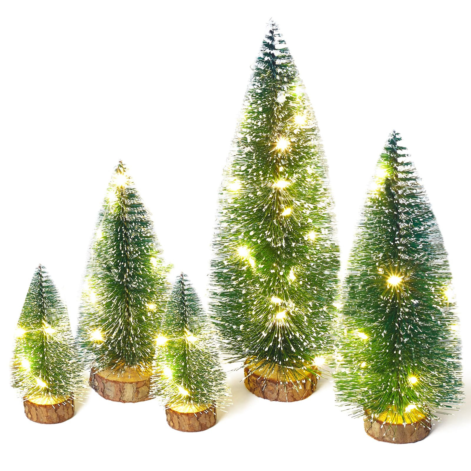 Mini Christmas Tree with Lights, Small Table Top Decorations, Desktop Miniature Pine Tree Xmas Ho... | Amazon (US)