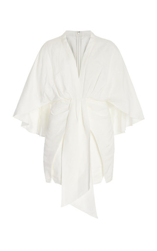 Lola Linen-Blend Mini Wrap Dress | Moda Operandi (Global)