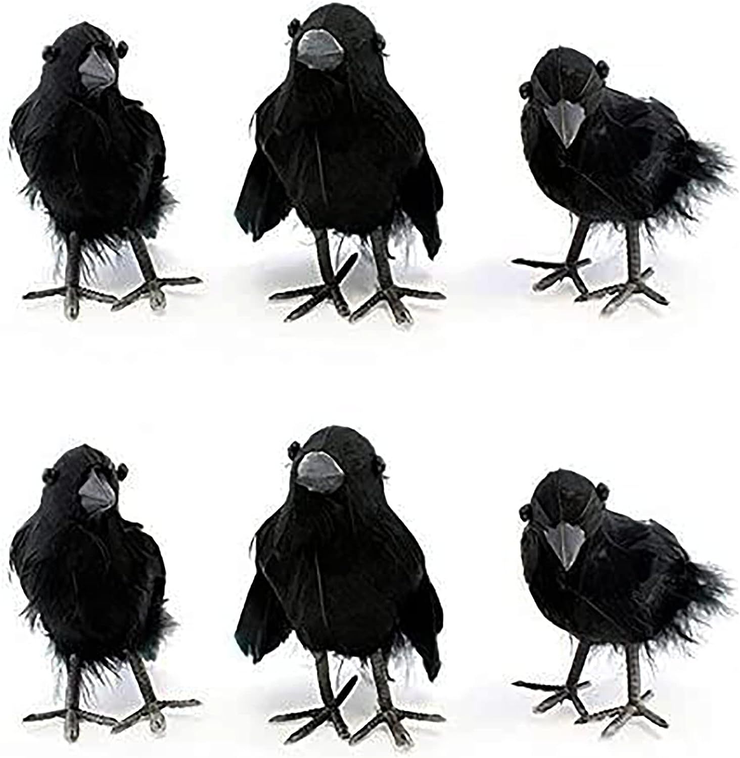 Cornucopia Brands 4in Black Crows (6 Pack); Imitation Artificial Birds/Ravens for Halloween Decor... | Amazon (US)