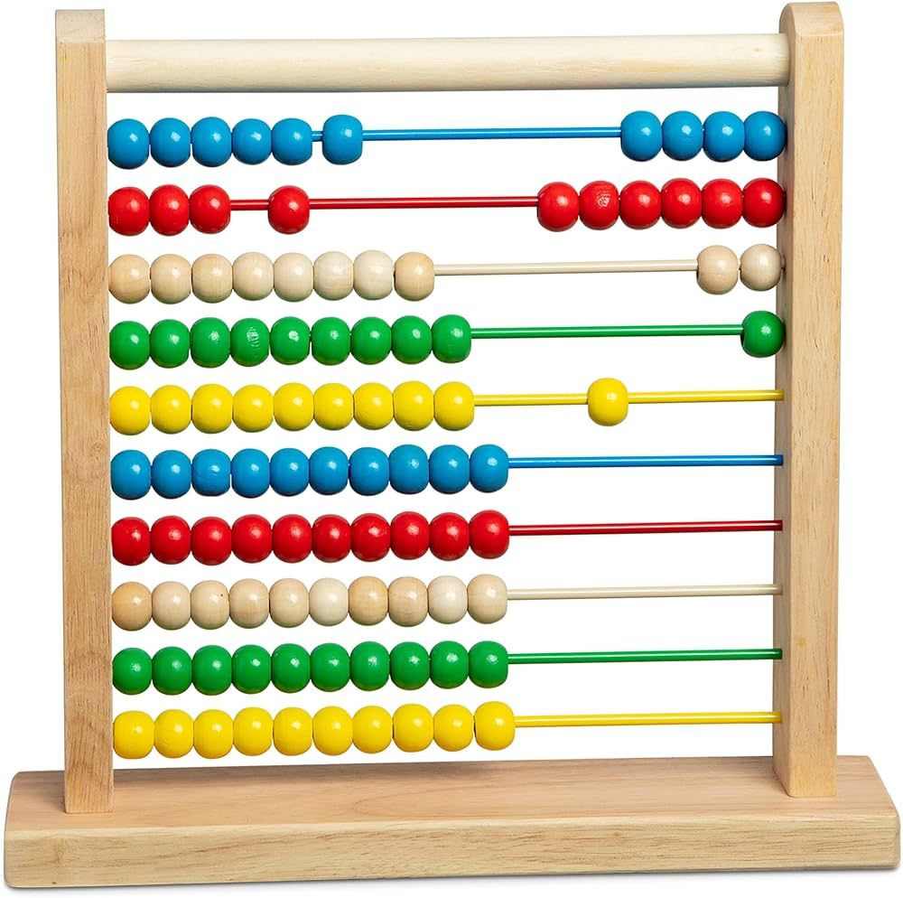 Melissa & Doug Abacus - Classic Wooden Educational Counting Toy With 100 Beads | Amazon (US)