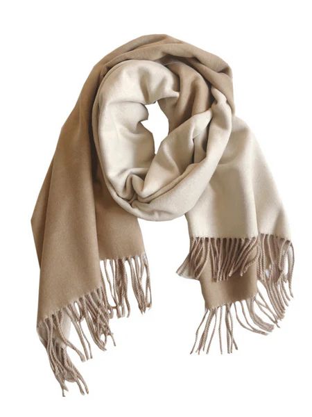 'Patrice' Two-tone Tassel Scarf (8 Colors) | Goodnight Macaroon