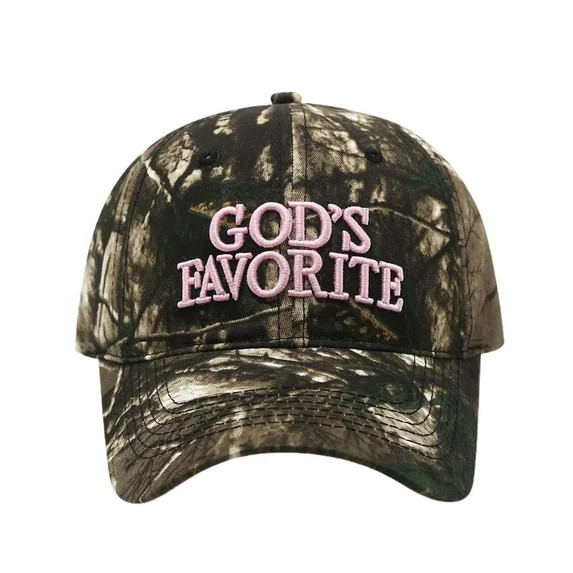 Yuanlong Baseball Cap Men Women Camo Print GOD'S FAVORITE Embroidery Embroidered Bill Hat Daily S... | Walmart (US)
