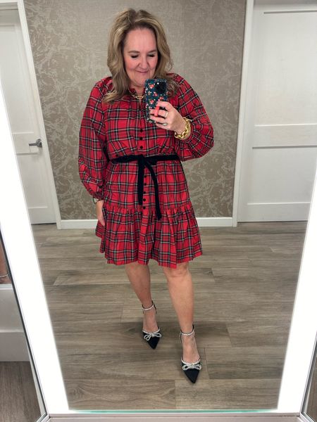 Plaid party dress! It’s so cute! I’m 5’3 and it came to the top of my knee. A little low but nothing that a little pin couldn’t help. Wearing size 12 

Christmas party outfit Christmas dress 


#LTKHoliday #LTKmidsize #LTKparties