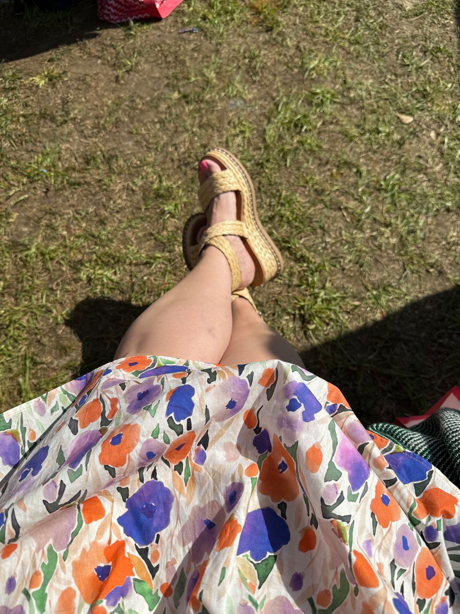 Resting my tired feet at Steeplechase! I normally wear boots, but decided to wear these cute shoes this year!

#LTKPlusSize #LTKShoeCrush #LTKOver40