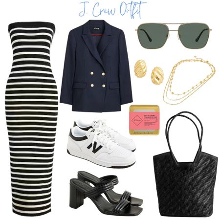Obsessed with this J. Crew ensemble!  Striped sweater dress + linen blazer + sandals or sneakers = ultimate casual chic vibes! #JCrewStyle #CasualChic #FashionGoals #StripeSweaterDress #LinenBlazer #SpringOutfit



#LTKstyletip #LTKover40 #LTKshoecrush
