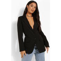 Womens Fitted Tailored Blazer - Black - 12 | NastyGal UK