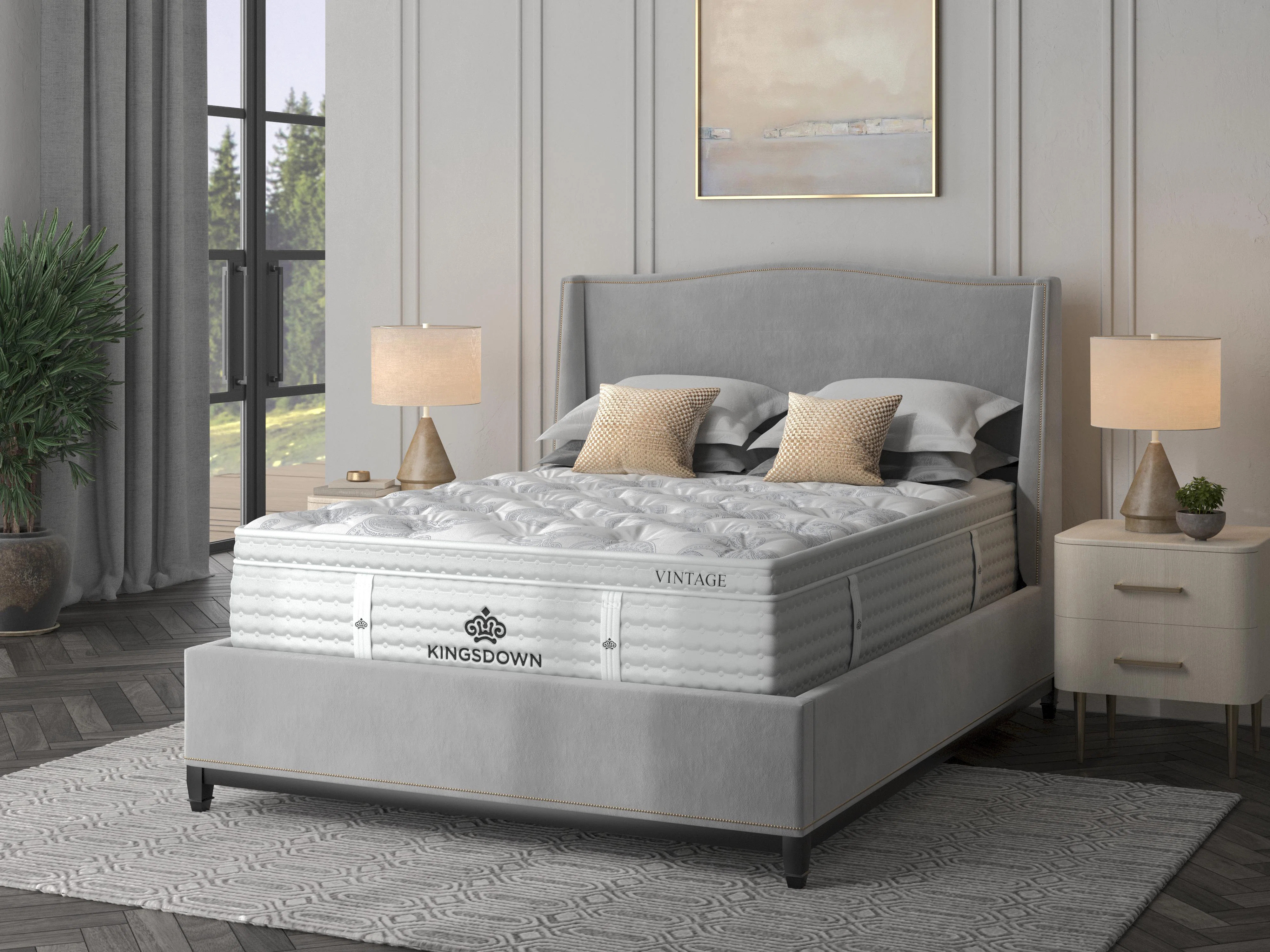 Kingsdown Vintage 15.5" Medium Firm Euro Pillow Top Hybrid Mattress & Reviews | Wayfair | Wayfair North America