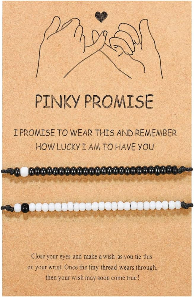 UNGENT THEM Pinky Promise Matching Bracelet for Couples Soulmate Man Distance Relationship Gifts ... | Amazon (US)