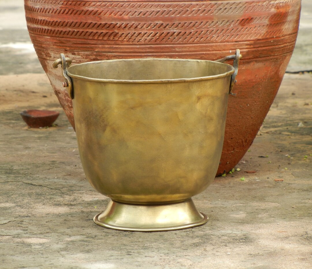 Old Vintage Brass Ice Bucket With Handle, Barware, Home Decor, Height 7 Inches - Etsy | Etsy (US)
