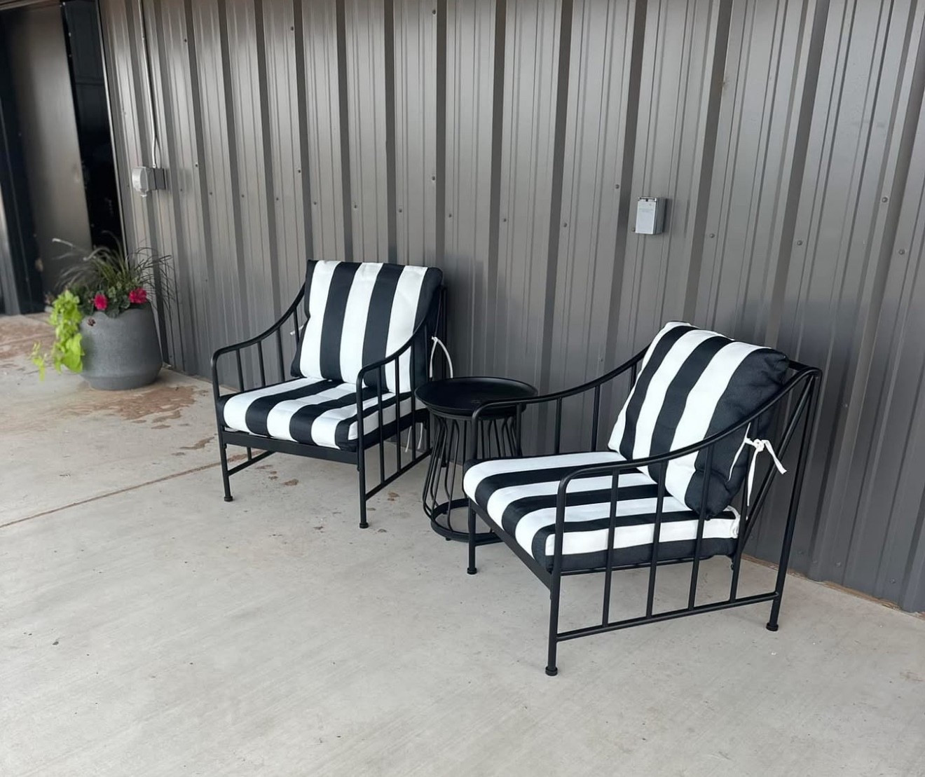 These striped patio chairs are so comfy and stylish! Perfect for relaxing outdoors.

#LTKStyleTip #LTKHome