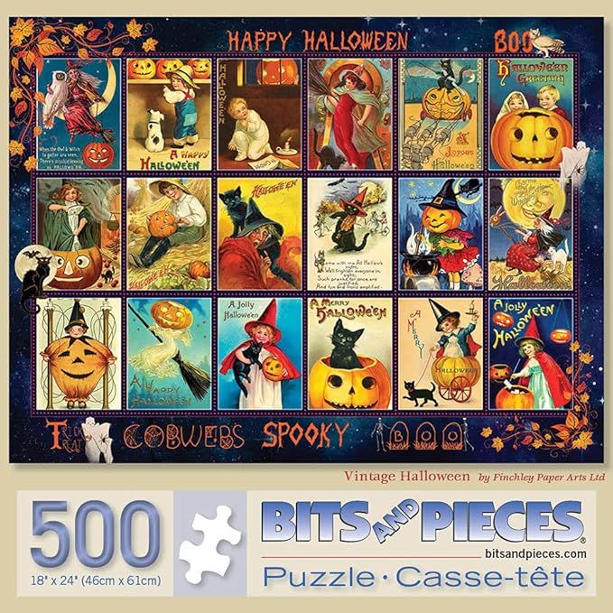 Bits And Pieces - 500 Piece Jigsaw Puzzle for Adults- ‘Vintage Halloween’ - 500 pc Large Piec... | Amazon (US)