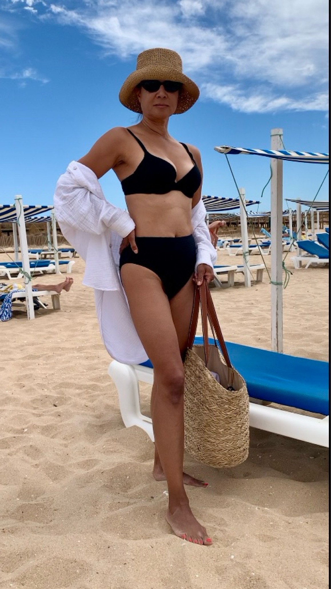 Sale Alert on this high waisted textured bikini from Victoria’s Secret!  The fit is TTS, and I’m wearing size S. Beach day perfection. Tap any photo my linen blend cover up, lantern hat, and straw tote! Perfect for that warm weather vacation or beach day.

#LTKSaleAlert
#LTKU

#LTKTravel #LTKSwim