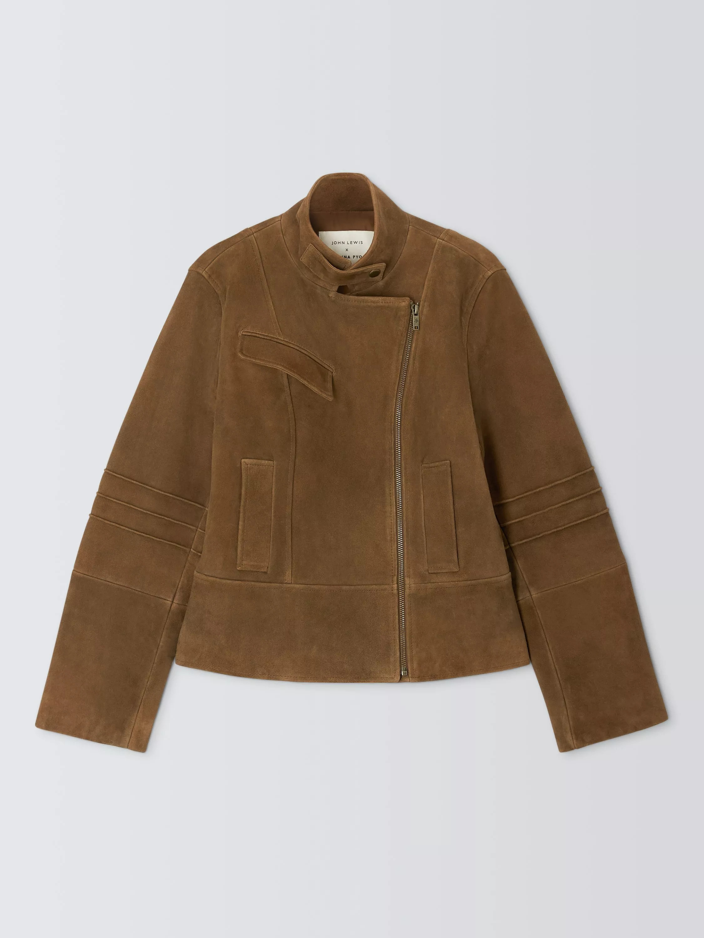 Suede Biker Jacket, Toffee | John Lewis (UK)