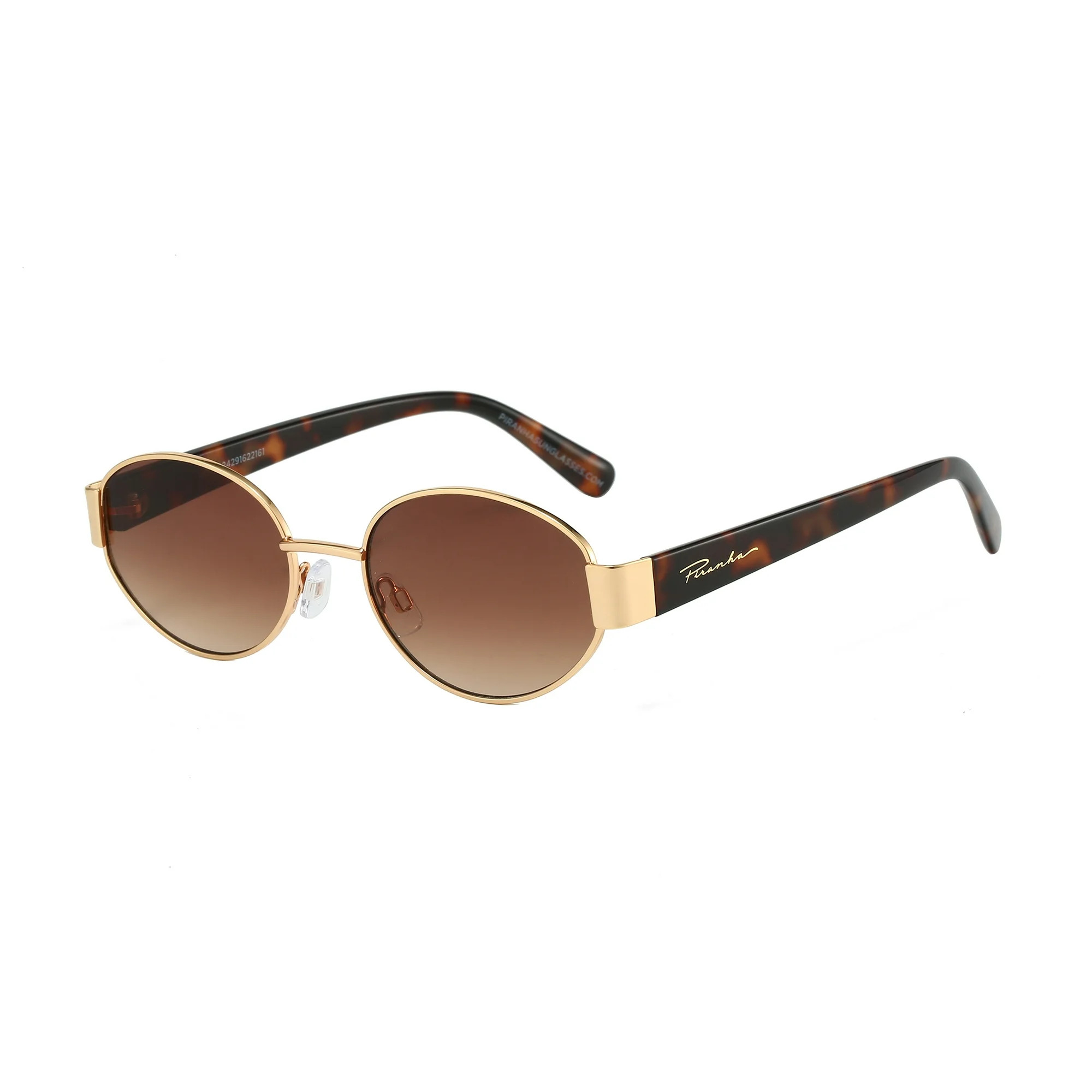 Piranha Eyewear Maya Gold and Demi Oval Sunglasses for Women | Walmart (US)