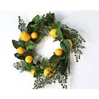Lemon Farmhouse Kitchen Wreath  Yellow Kitchen Home Decor  Wreath for Spring and Summer  Citrus Wreath  Artificial Lemon Wreath | Etsy (US)