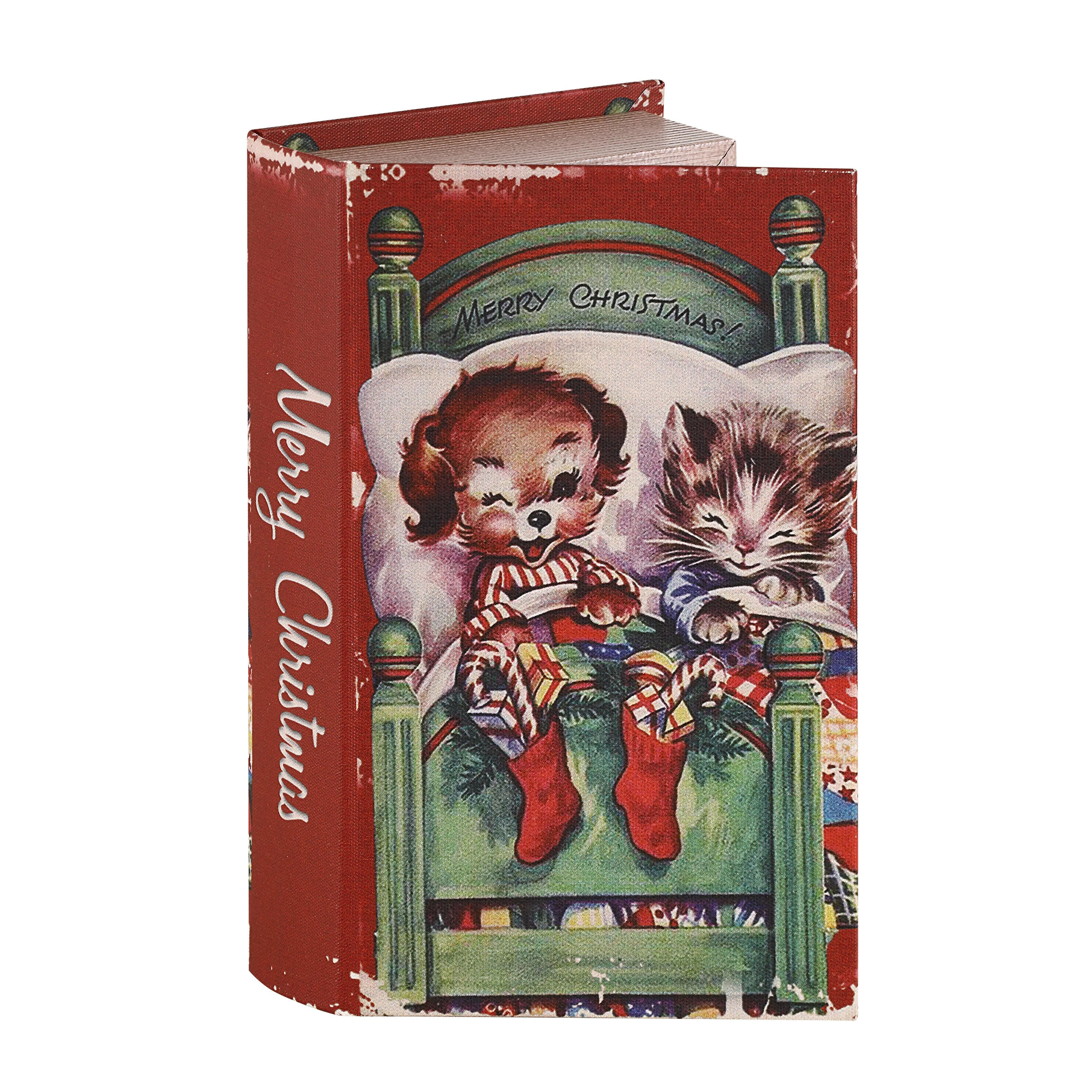 Mr. Christmas 8.5" Puppy And Kitten Decorative Book, Red | Walmart (US)