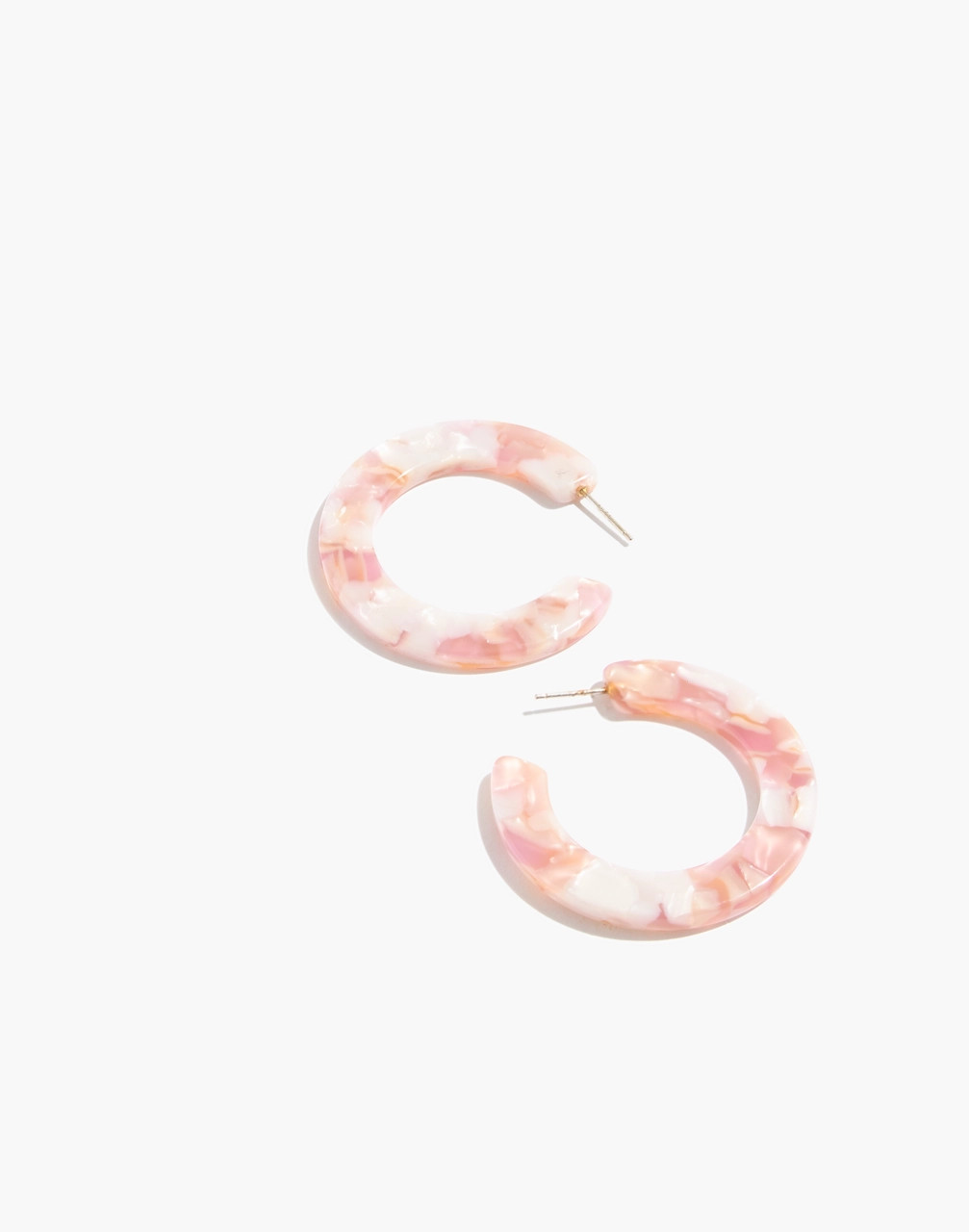 Marbled Resin Hoop Earrings | Madewell