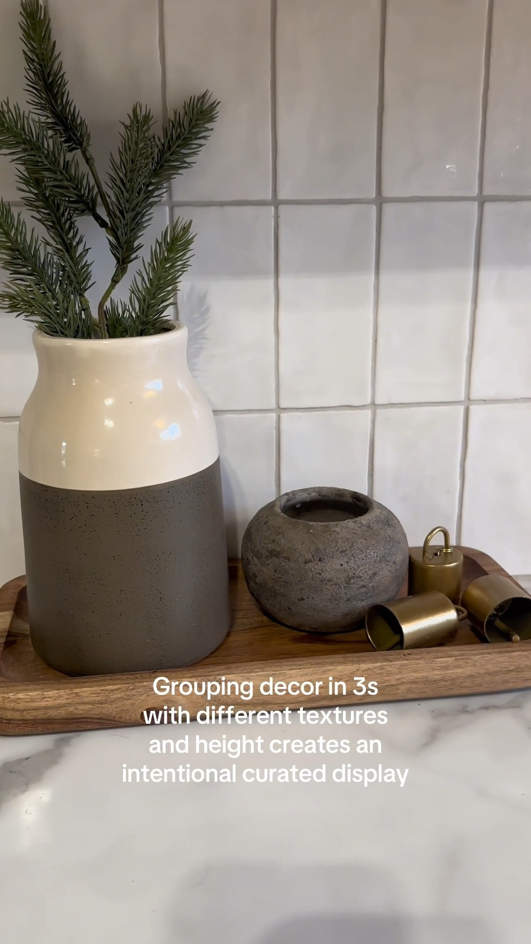 Simple Christmas styling ideas! Usually you can work with what you have and add from there. Tagging a few vases, trays and bells that would help recreate this look. 

The tray and vase are from HomeSense and the little dish was a thrift that I painted. 

Christmas decor. Neutral Christmas decor. Neutral Christmas styling 

#LTKhome #LTKcanada #LTKholiday