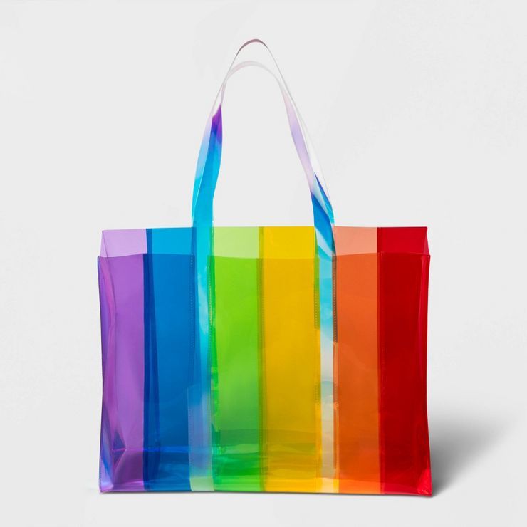 Pride Adult Rainbow Tote Handbag - Striped | Target