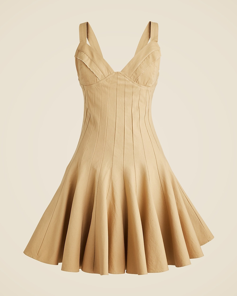 Flared mini dress in stretch chino | J. Crew US