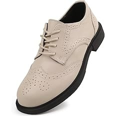 Women's Classic Oxfords Lace Up Business Formal Wingtip Brogue Dress Shoes | Amazon (US)
