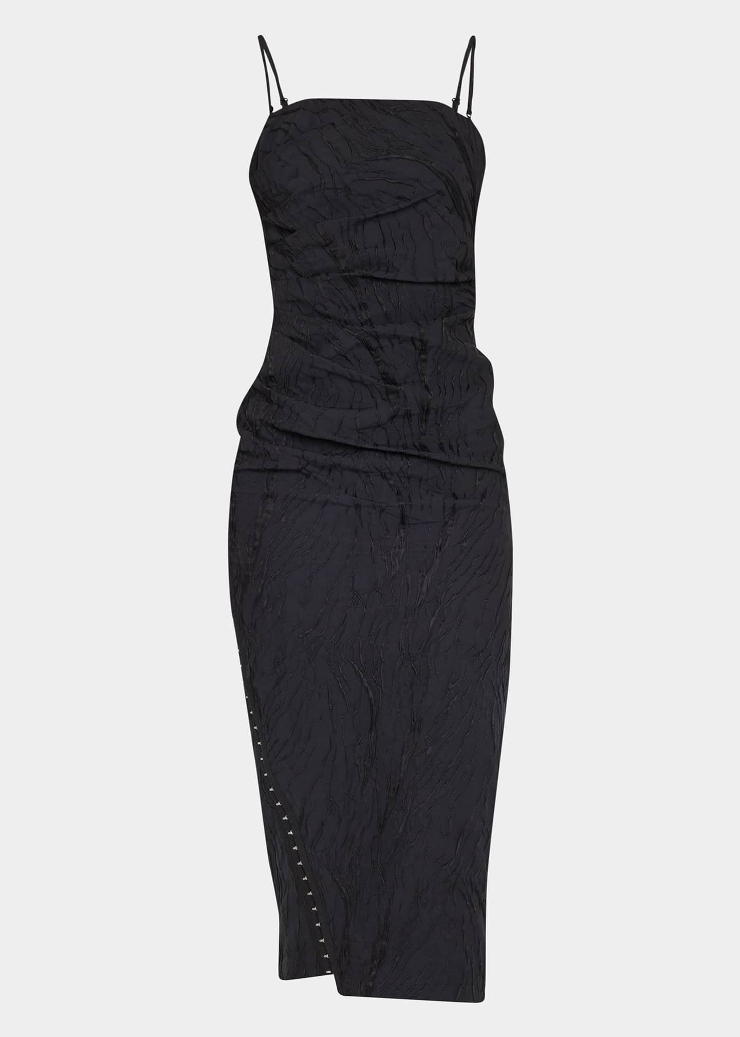 Adrian Jacquard Draped Midi Dress | Bergdorf Goodman