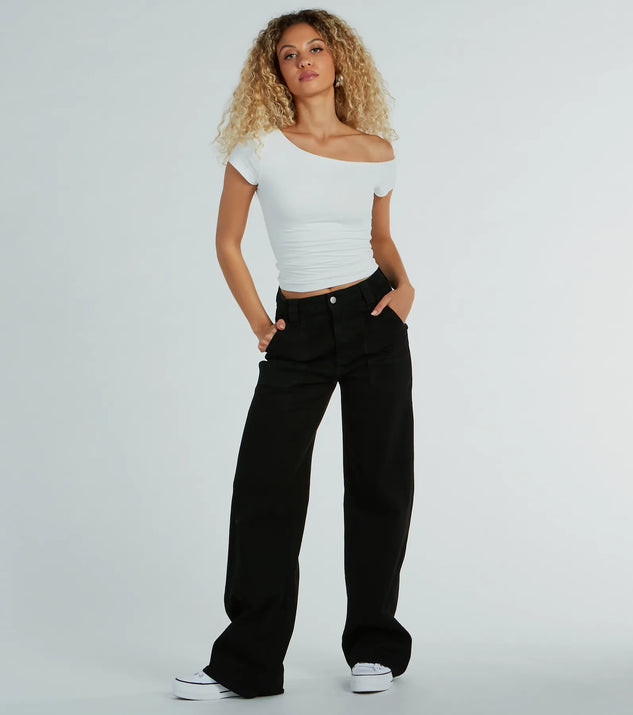 Fave Style Off-The-Shoulder Short Sleeve Knit Top | Windsor Stores