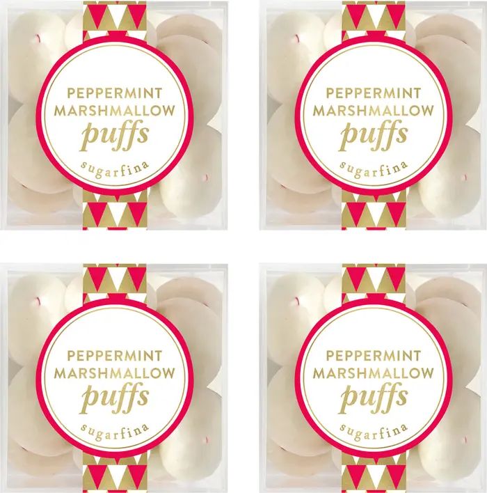 sugarfina Peppermint Marshmallow Puff Set of 4 Candy Cubes | Nordstrom | Nordstrom
