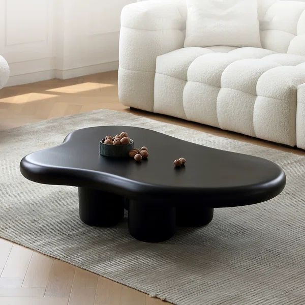 Centa Cloud Shape Black Modern 4 Legged Coffee Table | Wayfair North America