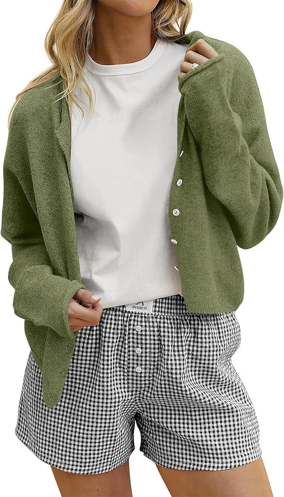 ANRABESS Cardigan Sweaters for Women Oversized Button Down Long Sleeve Cardigans 2026 Spring Outf... | Amazon (US)