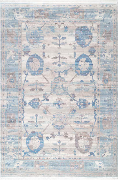 Light Blue Oushak Area Rug | Rugs USA